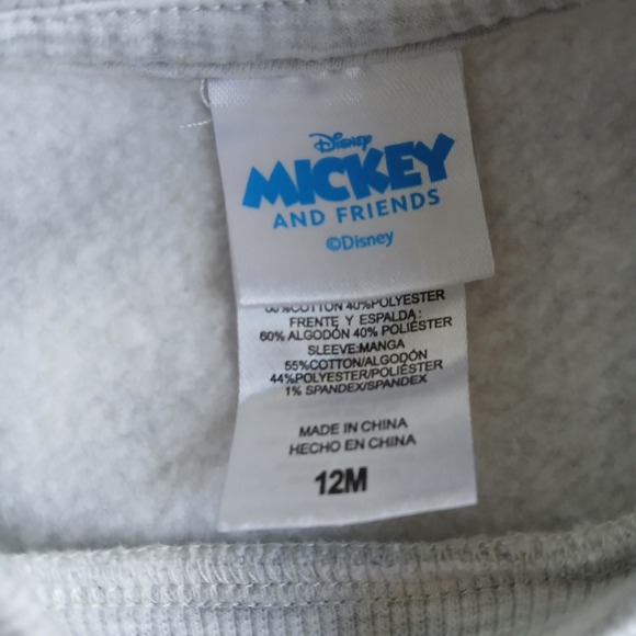 Disney Mickey Mouse & Friends Kids Sweatshirt Pullover Lavender Pink 12M - Picture 4 of 9